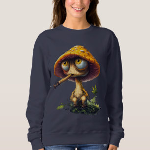 Sudadera Camiseta de dibujos animados de hongos colocados d