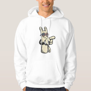 Sudadera Camiseta de dibujos animados de mano señalando pat