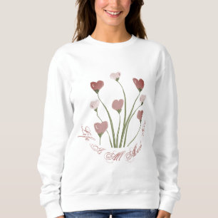 Sudadera Camiseta De Diseño De Corazón De Flores Simple Y C