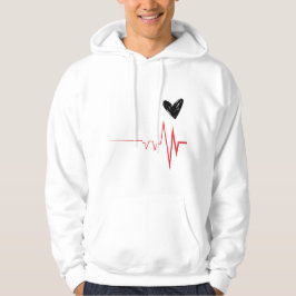 Sudadera Camiseta de diseño de corazón y latido minimalista