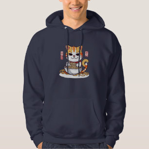 Sudadera Camiseta de diseño de fideos para consumo de gato 
