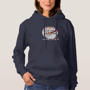 Sudadera Camiseta de diseño de fideos para consumo de gato 