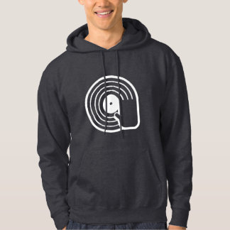 Sudadera Camiseta de DJ Guay Disco de vinilo negro girando 