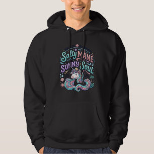 Sudadera Camiseta de estilo retro Unicornio Salty Mane Sunn