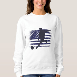 Sudadera Camiseta de fanático de fútbol de EE. UU. Bandera