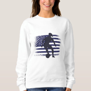 Sudadera Camiseta de fanático de fútbol de EE. UU. Bandera 