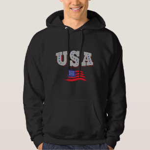 Sudadera Camiseta de fanático de fútbol de EE. UU. Bandera