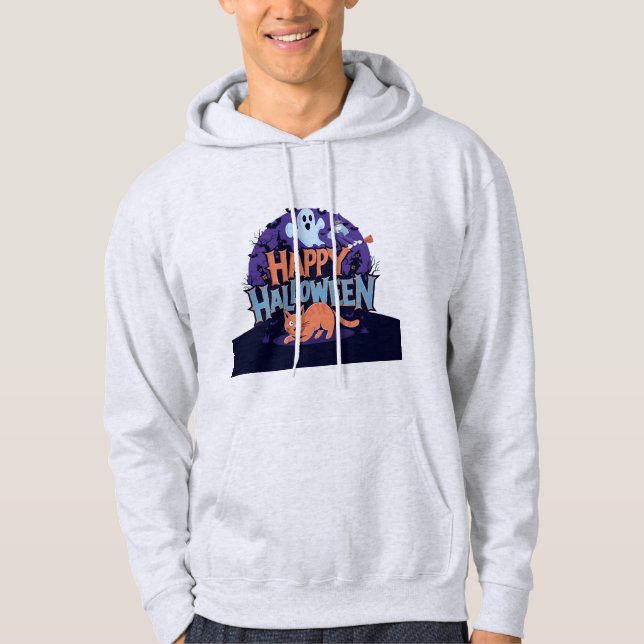 Sudadera Camiseta de felicitaciones espeluznantes: Feliz Ha (Anverso)
