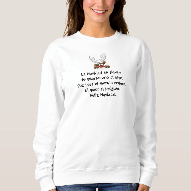 Sudadera Camiseta de Feliz Navidad tan dulce y festiva (Anverso)