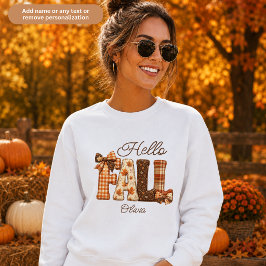 Sudadera Camiseta de felpa con estilo de patchwork de bienv