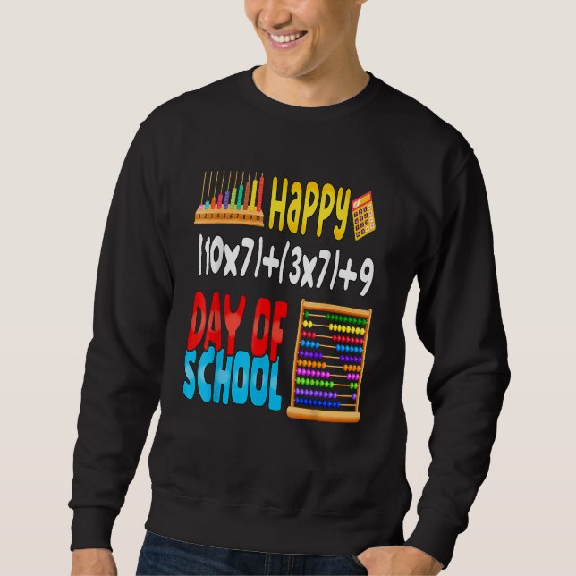 Sudadera Camiseta de fórmula matemática 100 días de escuela (Anverso)
