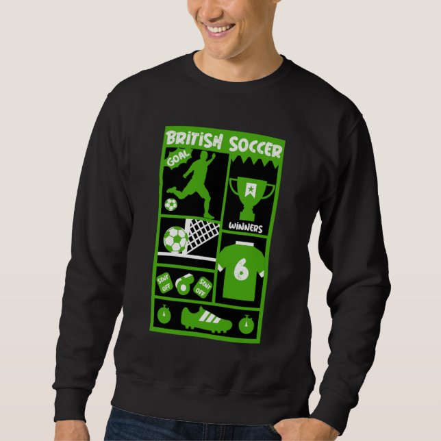 Sudadera Camiseta de fútbol británica (Anverso)
