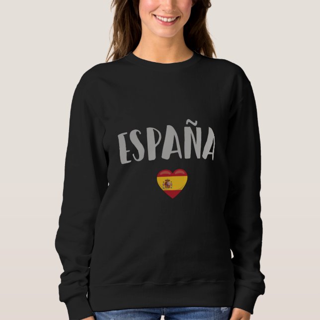 Sudadera Camiseta de fútbol de España Bandera (Anverso)