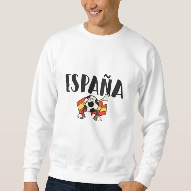 Sudadera Camiseta de fútbol de España Bandera (Anverso)
