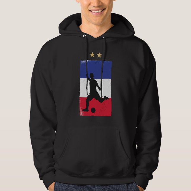 Sudadera Camiseta de fútbol de Francia para aficionados con (Anverso)