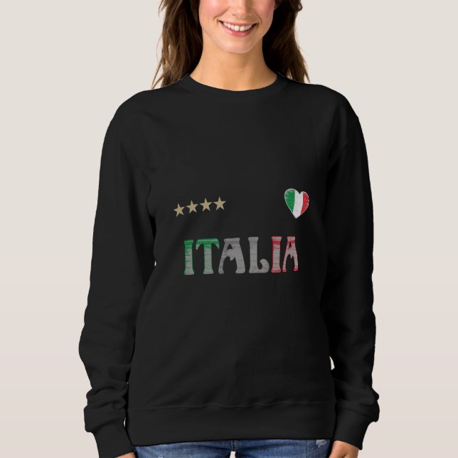 Sudadera Camiseta de Fútbol de Italia Bandera (Anverso)