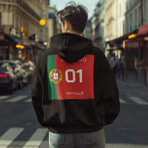Sudadera Camiseta de fútbol de Portugal para aficionados - 