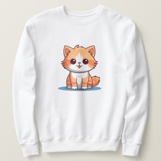 Sudadera Camiseta de gatito lindo - Diseño de gato adorable (Anverso del diseño)