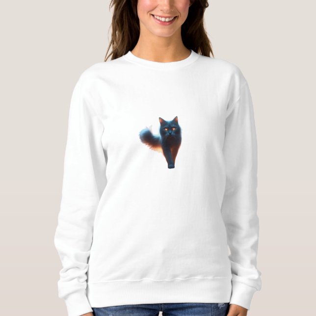 Sudadera Camiseta de gato (Anverso)
