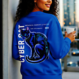 Sudadera Camiseta de gato cibernético regalo fiero para muj