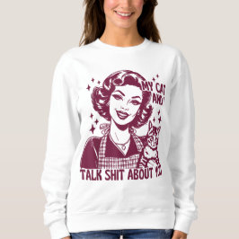 Sudadera Camiseta de gato divertida de mi gato y yo hablamo