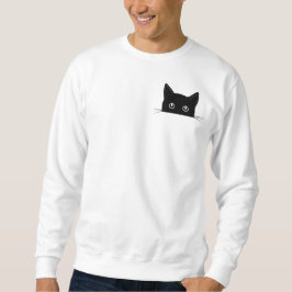 Sudadera Camiseta de gato, gato escondido en camiseta de bo
