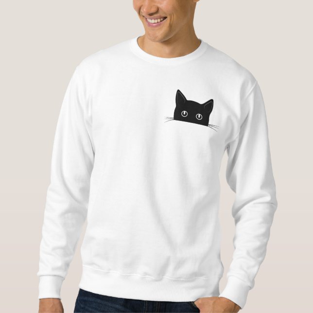 Sudadera Camiseta de gato, gato escondido en camiseta de bo (Anverso)