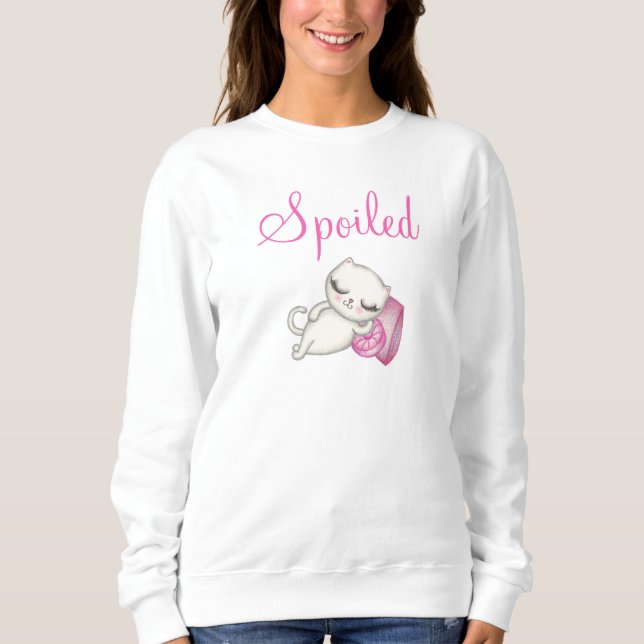 Sudadera Camiseta de Gato Mimado (Anverso)