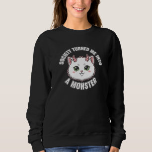 Sudadera Camiseta de gato monstruo hecha por la sociedad