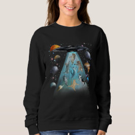 Sudadera Camiseta de gato nadando en la galaxia | Gatos ast