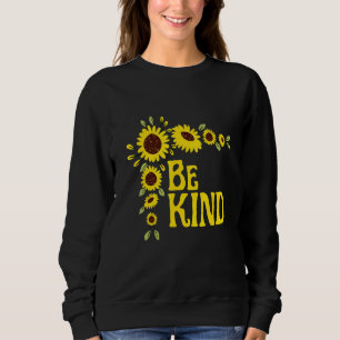 Sudadera Camiseta de girasol dorado Sé amable Retro Vintage