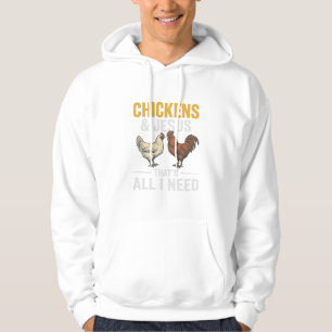 Sudadera Camiseta de granja vintage de pollos y Jesús_1