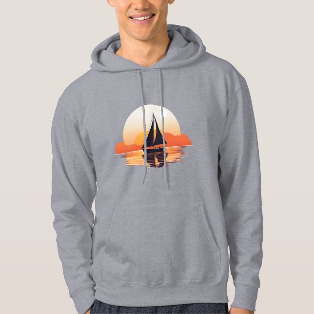 Sudadera Camiseta de hombre de barco de vela (Anverso)