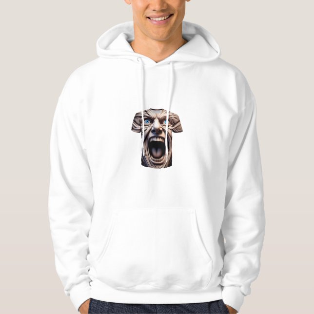 Sudadera Camiseta De Ilusión 3D Face Gritando - Optical Aud (Anverso)