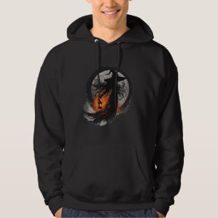 Sudadera Camiseta de ilustración de Halloween de bruja góti
