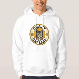Sudadera Camiseta de Insignia Vintage de Señora Gata Loca