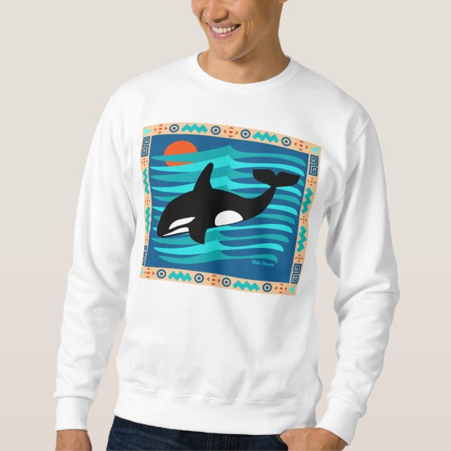 Sudadera Camiseta de la ballena de la orca (Anverso)