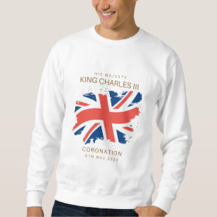 Sudadera Camiseta de la bandera de Jack del Rey Carlos III