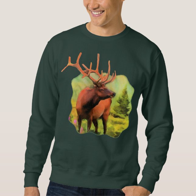 Sudadera Camiseta de la fauna de los alces de Bull (Anverso)