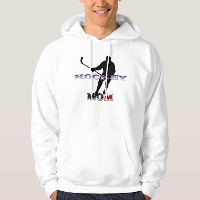 Sudadera Camiseta de la mamá del hockey (Anverso)