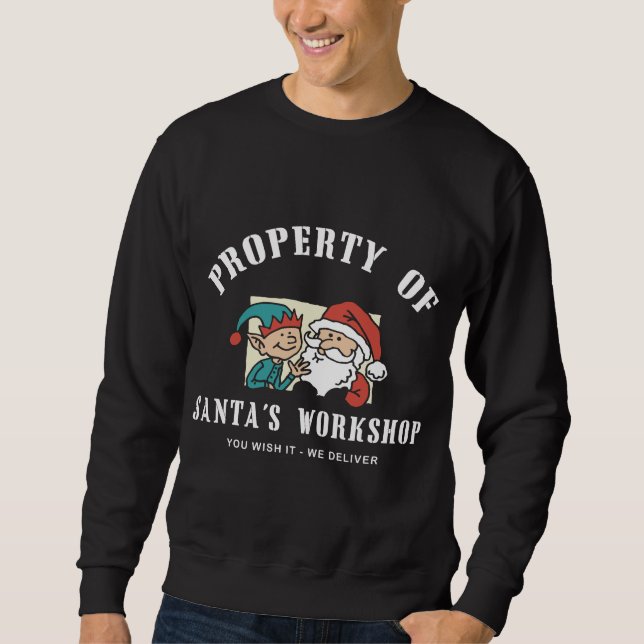 Sudadera Camiseta de la oscuridad del taller de Santa de la (Anverso)
