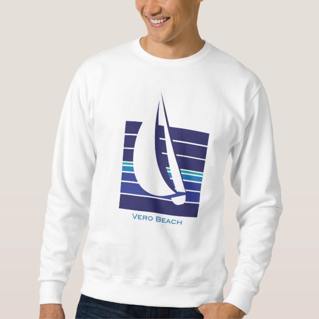 Sudadera Camiseta de la playa de Square_Vero de los azules (Anverso)
