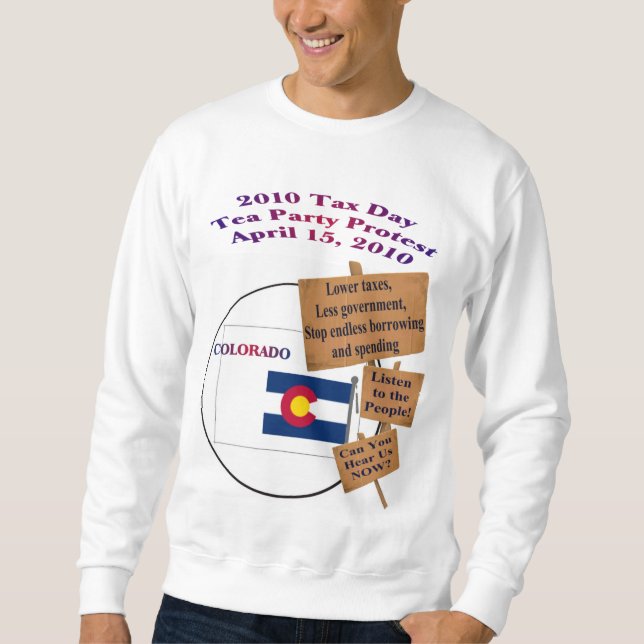 Sudadera Camiseta de la protesta de la fiesta del té del (Anverso)