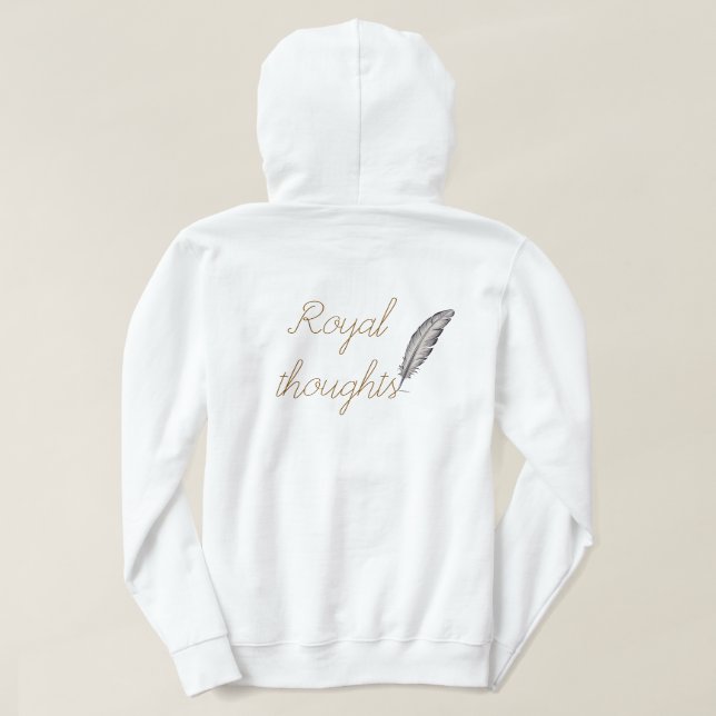 Sudadera Camiseta de la Reina, diseño real y ligero (Reverso del diseño)