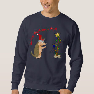 Sudadera Camiseta de las Felices Navidad del armadillo