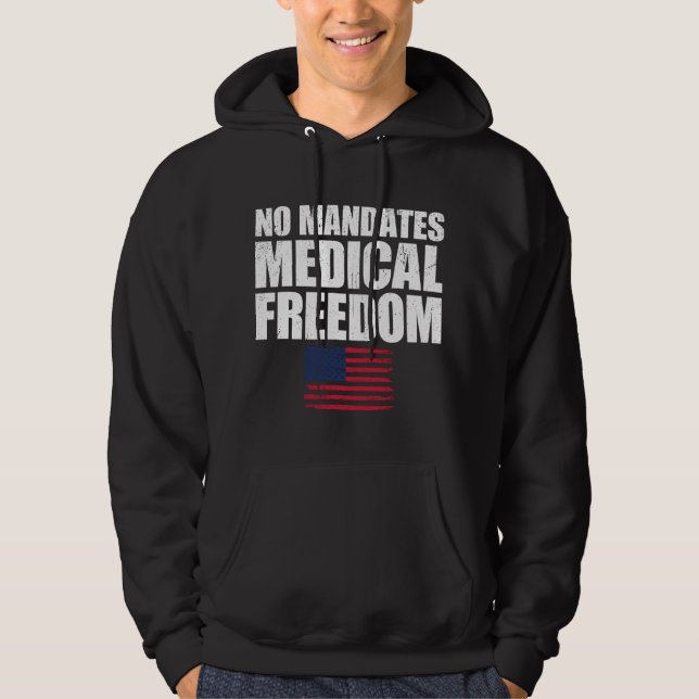 Sudadera Camiseta de Libertad Médica Bandera de EE. UU. Lib (Anverso)