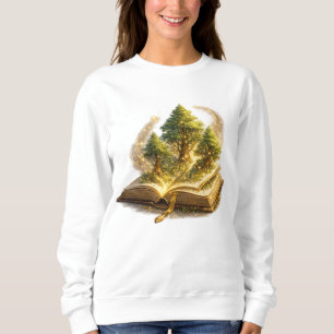 Sudadera Camiseta de libro de árbol mágico Abundancia, Le