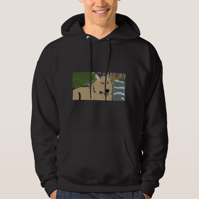 Sudadera Camiseta de lobo (sudadera con capucha) actualizad (Anverso)