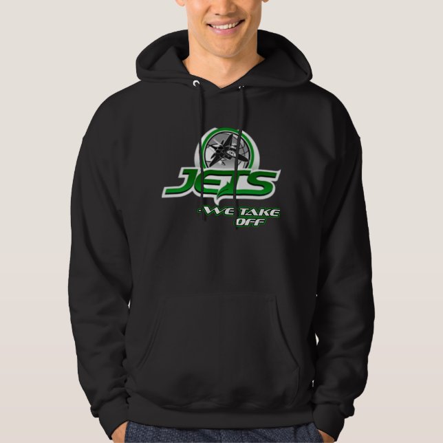 Sudadera Camiseta de los jets (negro) (Anverso)