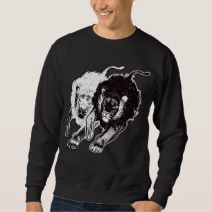 Sudadera Camiseta de los leones de Yin y de Yang